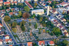 Vue aérienne de Cimetière à Kandel dans le département Rhénanie-Palatinat, Allemagne