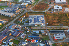 Vue aérienne de Zone industrielle de Nordring avec DBK David + Baader GmbH à Rülzheim dans le département Rhénanie-Palatinat, Allemagne