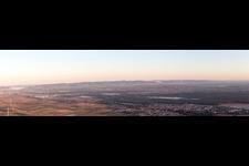 Vue aérienne de Panorama à Bellheim dans le département Rhénanie-Palatinat, Allemagne
