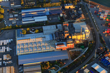Vue aérienne de Eura Glasrecycling GmbH & Co.KG à Germersheim dans le département Rhénanie-Palatinat, Allemagne