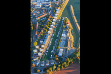 Vue aérienne de Développement de marina et de loft sur la Hafenstrasse avec SEA LIFE Speyer à Speyer dans le département Rhénanie-Palatinat, Allemagne