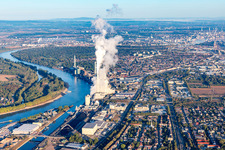 Vue aérienne de Unilever Allemagne à le quartier Rheinau in Mannheim dans le département Bade-Wurtemberg, Allemagne
