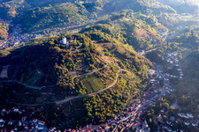 Vue aérienne de Heppenheim dans le département Hesse, Allemagne