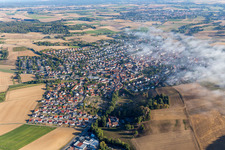 Vue aérienne de Groß-Bieberau dans le département Hesse, Allemagne