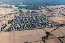 Vue aérienne de Quartier Hergershausen in Babenhausen dans le département Hesse, Allemagne