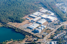 Vue aérienne de Continental Automotive GmbH à Babenhausen dans le département Hesse, Allemagne