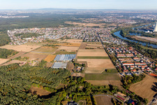 Vue aérienne de Quartier Hainstadt in Hainburg dans le département Hesse, Allemagne