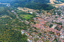 Vue aérienne de Château Büdingen à Büdingen dans le département Hesse, Allemagne