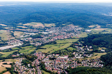 Vue aérienne de Steinau an der Straße dans le département Hesse, Allemagne