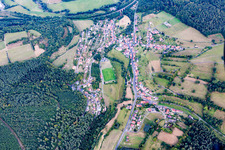 Vue aérienne de Quartier Jossa in Sinntal dans le département Hesse, Allemagne