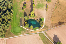Vue aérienne de Club de golf à le quartier Füttersee in Geiselwind dans le département Bavière, Allemagne