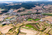 Vue aérienne de Geiselwind dans le département Bavière, Allemagne