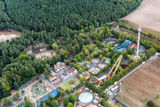 Vue aérienne de Parc d'attractions à le quartier Langenberg in Geiselwind dans le département Bavière, Allemagne