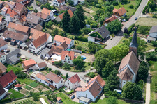Oberotterbach dans le département Rhénanie-Palatinat, Allemagne vue d'en haut