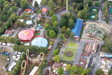 Base de loisirs - Parc d'attractions Freizeit-Land Geiselwind à Geiselwind dans le département Bavière, Allemagne hors des airs