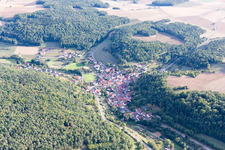Vue aérienne de Quartier Kupprichhausen in Boxberg dans le département Bade-Wurtemberg, Allemagne
