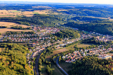 Vue aérienne de Schafberg à Adelsheim dans le département Bade-Wurtemberg, Allemagne