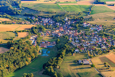Photographie aérienne de Vue du village de Tiefenbachtal depuis l'est à le quartier Tiefenbach in Gundelsheim dans le département Bade-Wurtemberg, Allemagne