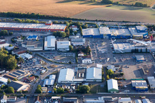 Vue aérienne de Musée de la technologie à le quartier Steinsfurt in Sinsheim dans le département Bade-Wurtemberg, Allemagne