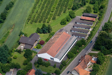 Vue aérienne de Rue principale à Hergersweiler dans le département Rhénanie-Palatinat, Allemagne