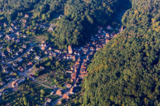 Vue aérienne de Ottersthal dans le département Bas Rhin, France