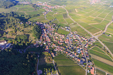 Photographie aérienne de Aperçu du village viticole entre les vignobles du sud à Gleisweiler dans le département Rhénanie-Palatinat, Allemagne