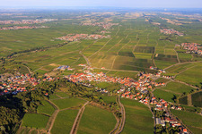 Vue aérienne de Vignoble Haardtrand-Annaberg à Burrweiler dans le département Rhénanie-Palatinat, Allemagne