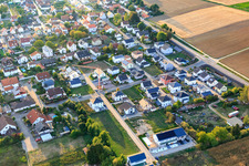 Nouvelle zone de développement Im Holderbusch vue de l'est à Minfeld dans le département Rhénanie-Palatinat, Allemagne hors des airs