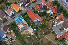 Vue oblique de Chantier de construction sur Waldstr à Kandel dans le département Rhénanie-Palatinat, Allemagne