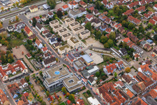 Au centre ville à Kandel dans le département Rhénanie-Palatinat, Allemagne depuis l'avion