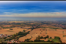 Photographie aérienne de Parc éolien EnBW - éolienne avec 6 éoliennes à Freckenfeld dans le département Rhénanie-Palatinat, Allemagne