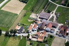 Quartier Mühlhofen in Billigheim-Ingenheim dans le département Rhénanie-Palatinat, Allemagne depuis l'avion