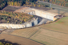 Photographie aérienne de Hohenlohe-Bauland GmbH SHB Gravel Works à le quartier Eberstadt in Buchen dans le département Bade-Wurtemberg, Allemagne