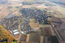 Vue aérienne de Waldbrunn dans le département Bavière, Allemagne