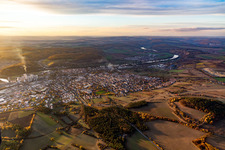 Vue aérienne de Karlstadt à Karlstadt am Main dans le département Bavière, Allemagne