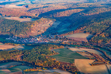 Vue aérienne de Quartier Binsfeld in Arnstein dans le département Bavière, Allemagne