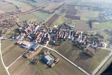 Vue oblique de Quartier Oberhofen in Pleisweiler-Oberhofen dans le département Rhénanie-Palatinat, Allemagne