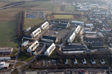 Vue aérienne de Police fédérale à Bad Bergzabern dans le département Rhénanie-Palatinat, Allemagne