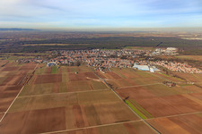 Vue aérienne de Bellheim dans le département Rhénanie-Palatinat, Allemagne