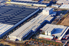 Photographie aérienne de Zone industrielle Interpark du sud-ouest avec Tricor Packaging & Logistics AG et Progroup Board GmbH à le quartier Offenbach in Offenbach an der Queich dans le département Rhénanie-Palatinat, Allemagne