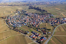 Vue oblique de Ilbesheim bei Landau in der Pfalz dans le département Rhénanie-Palatinat, Allemagne
