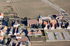 Vue aérienne de Burrweiler dans le département Rhénanie-Palatinat, Allemagne