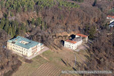 Vue aérienne de Château de la Villa Ludwigshöhe à Edenkoben dans le département Rhénanie-Palatinat, Allemagne