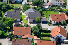 Vue oblique de Klingbachstraße depuis le sud-est à Steinweiler dans le département Rhénanie-Palatinat, Allemagne