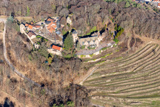 Vue aérienne de Restaurant Château de Kropsbourg à le quartier SaintMartin in Sankt Martin dans le département Rhénanie-Palatinat, Allemagne