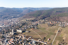 Neustadt an der Weinstraße dans le département Rhénanie-Palatinat, Allemagne d'en haut