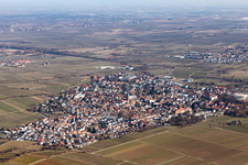 Vue aérienne de Région et environs à Deidesheim dans le département Rhénanie-Palatinat, Allemagne