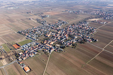 Vue aérienne de Friedelsheim dans le département Rhénanie-Palatinat, Allemagne