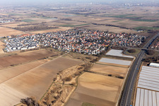 Vue aérienne de Quartier Schauernheim in Dannstadt-Schauernheim dans le département Rhénanie-Palatinat, Allemagne