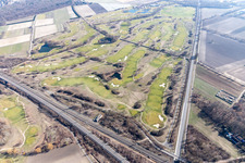 Vue oblique de Site du parcours de golf Kurpfalz au Limburgerhof à Schifferstadt dans le département Rhénanie-Palatinat, Allemagne